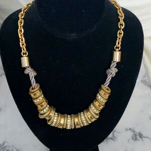 Ann Taylor Rhinestone Charm Rope Necklace